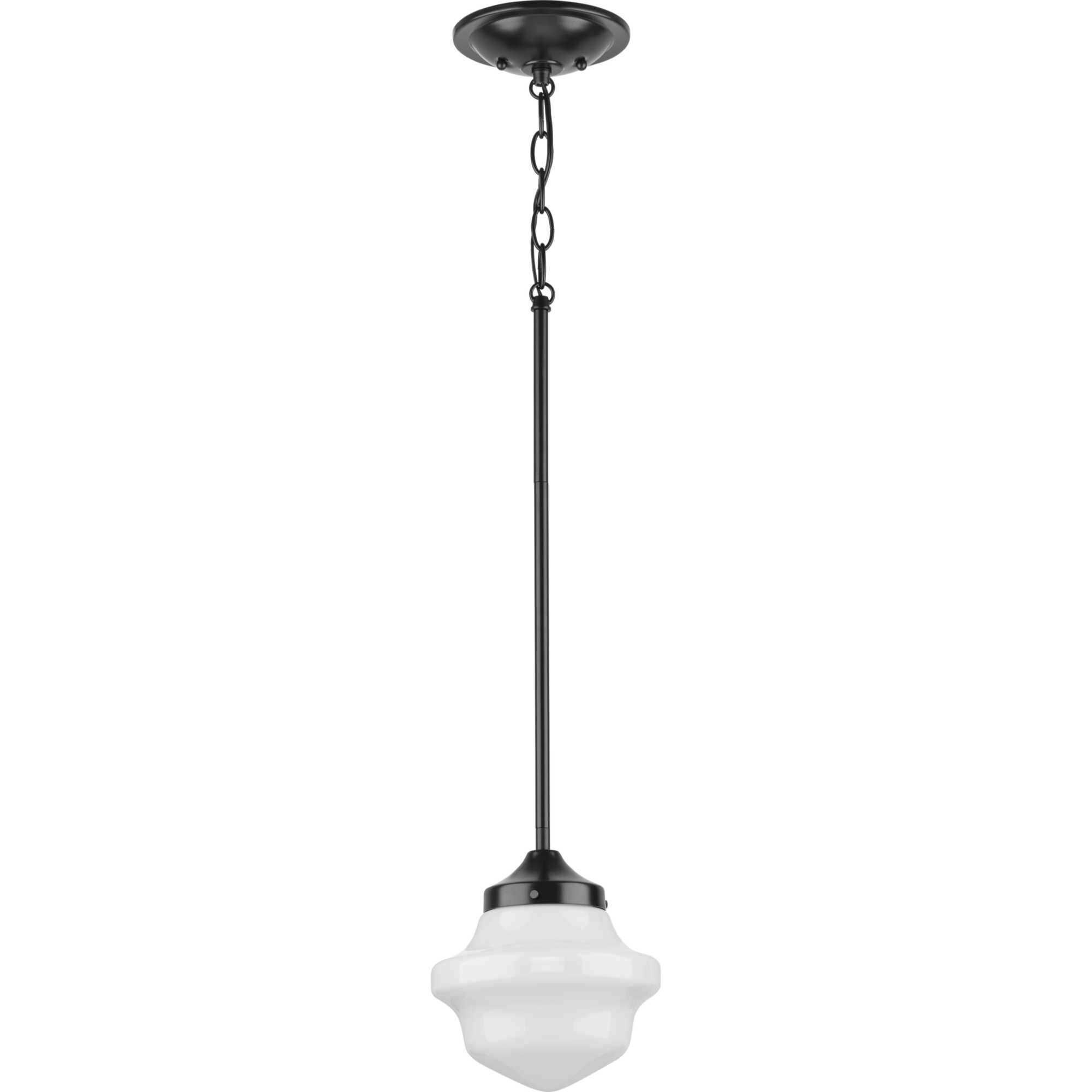 School House 1 Light 8 inch Matte Black Mini Pendant Ceiling Light