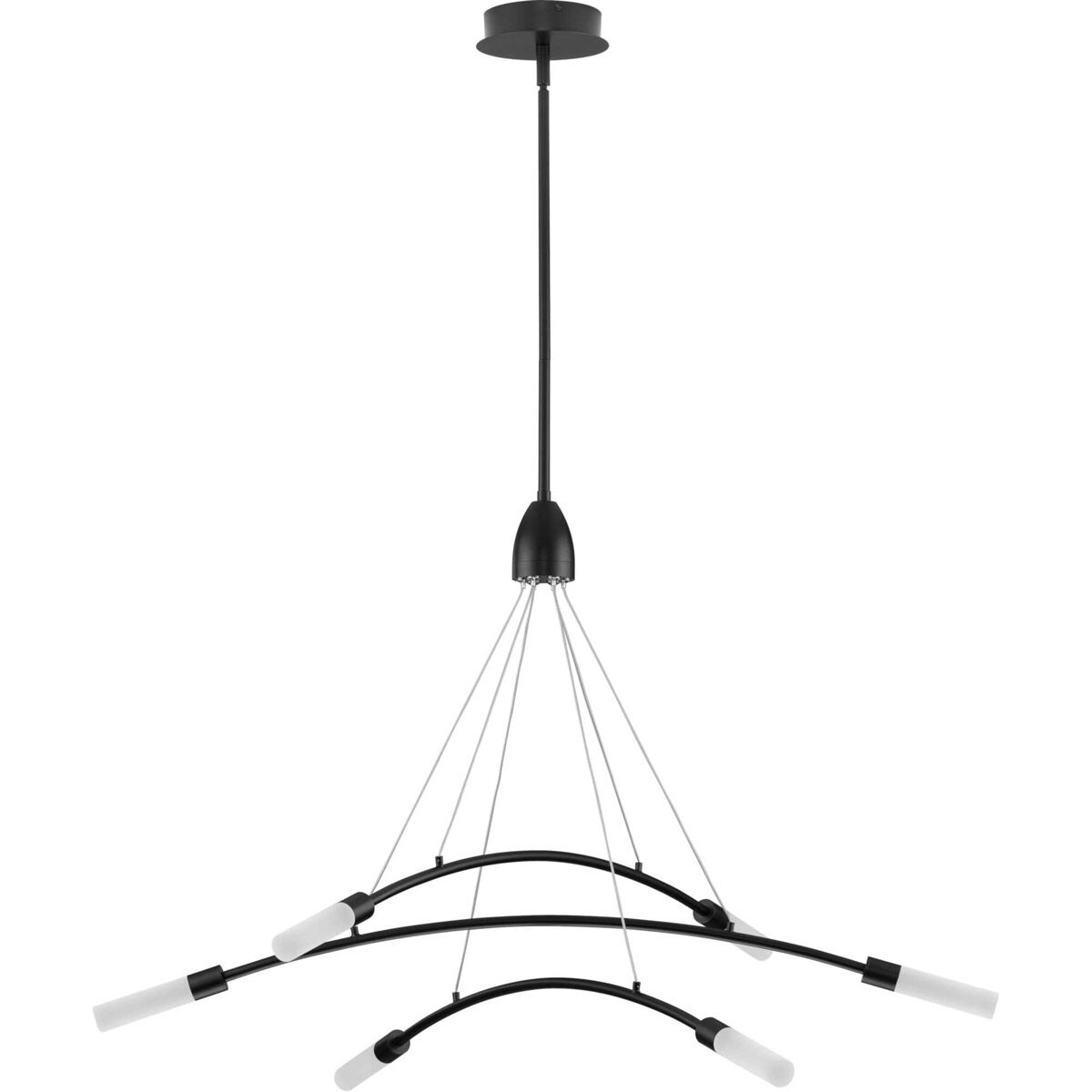 Kylo LED LED 40 inch Matte Black Chandelier Ceiling Light, Progress LED