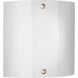 Compact Fluorescent Wall 2 Light 11 inch Brushed Nickel ADA Wall Sconce Wall Light in Bulbs Included, Smooth White