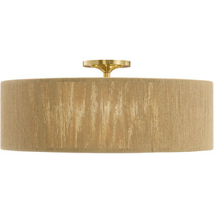 Maynard 4 Light 22 inch Warm Brass Flush Mount Ceiling Light