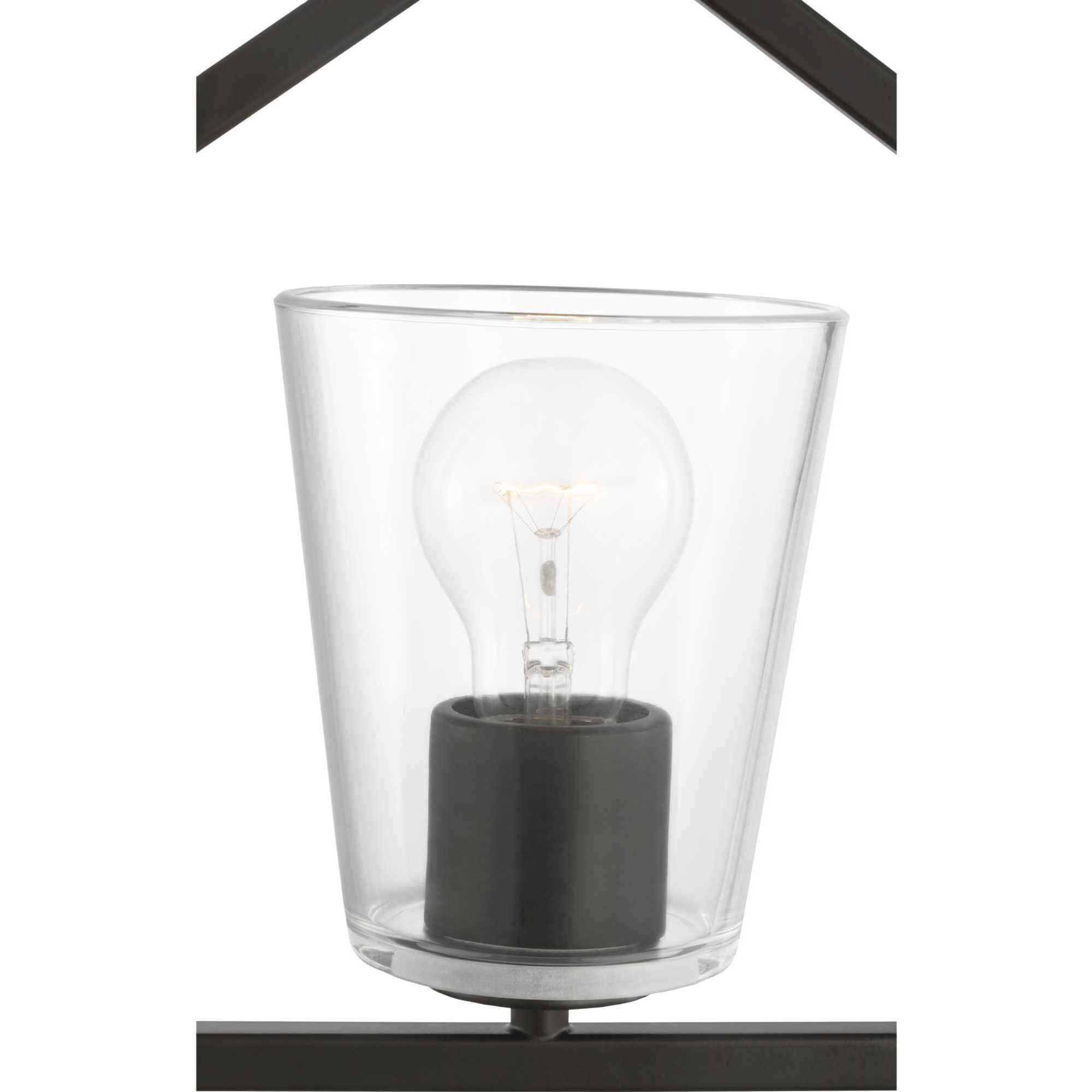 Vertex 1 Light 5 inch Matte Black Semi-Flush Mount Ceiling Light