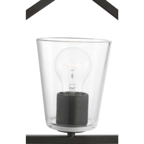 Vertex 1 Light 5 inch Matte Black Semi-Flush Mount Ceiling Light