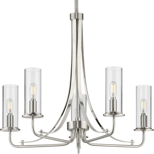 Riley 5 Light 24 inch Brushed Nickel Chandelier Ceiling Light