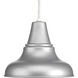 District LED 8 inch Metallic Gray Outdoor Hanging Lantern