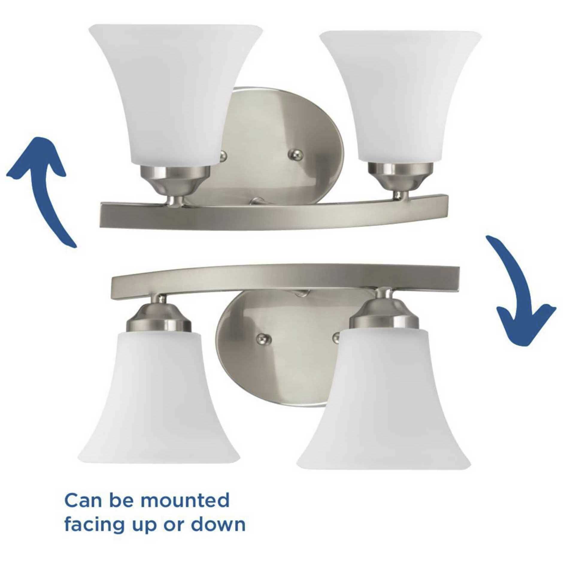 Adorn 2 Light 13.25 inch Brushed Nickel Bath Vanity Wall Light