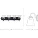 Clear Glass 4 Light 30 inch Matte Black Vanity Light Wall Light