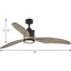 Farris 60 inch Graphite with Driftwood Blades Ceiling Fan, Progress LED