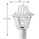 Mansard 1 Light 13 inch White Outdoor Post Lantern