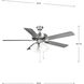 AirPro 52 inch Brushed Nickel with Silver/Grey Weathered Wood Blades Ceiling Fan