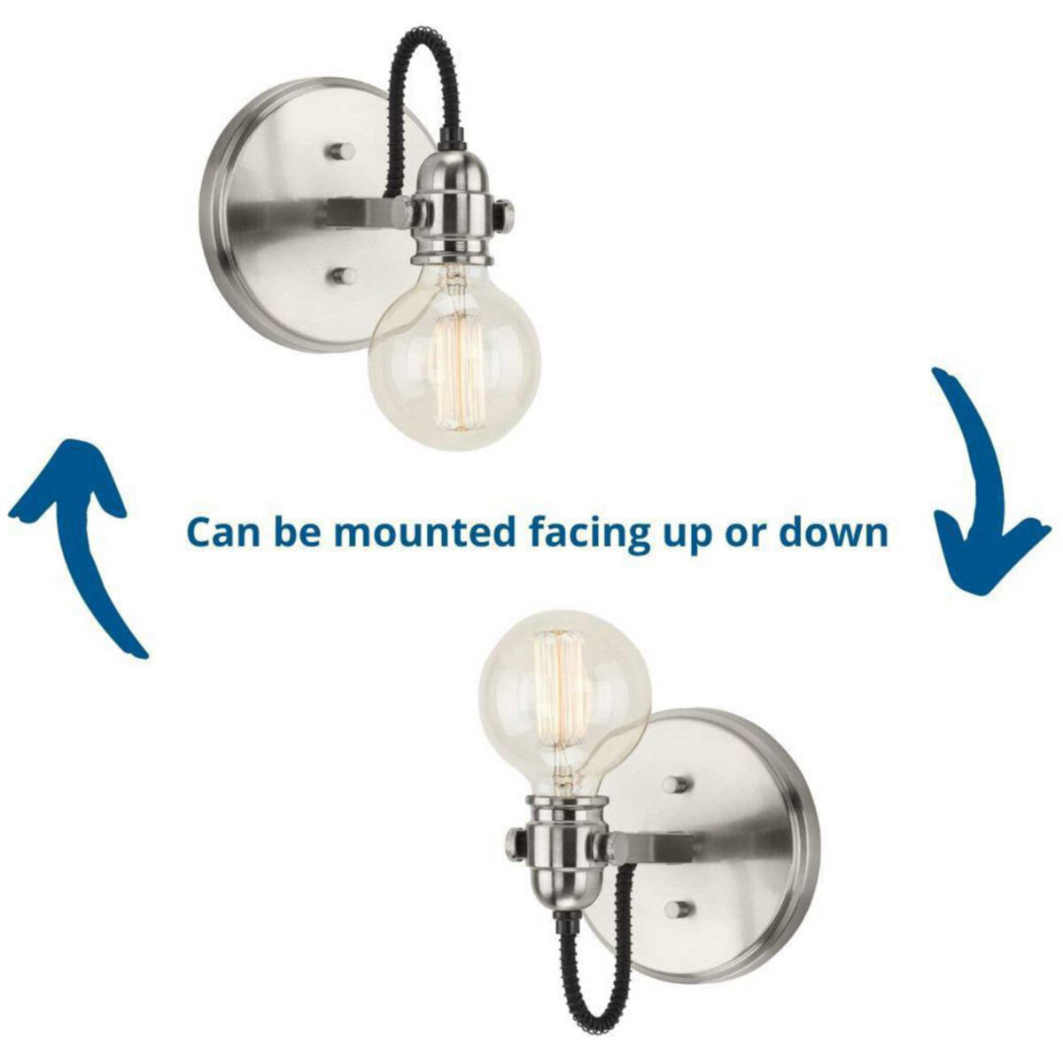 Axle 1 Light 6 inch Brushed Nickel Bath Vanity Wall Light