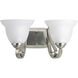 Torino 2 Light 16 inch Brushed Nickel Bath Vanity Wall Light in Etched