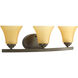 Adorn 3 Light 21.5 inch Antique Bronze Bath Vanity Wall Light