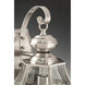 New Haven 3 Light 11 inch Brushed Nickel Outdoor Hanging Lantern