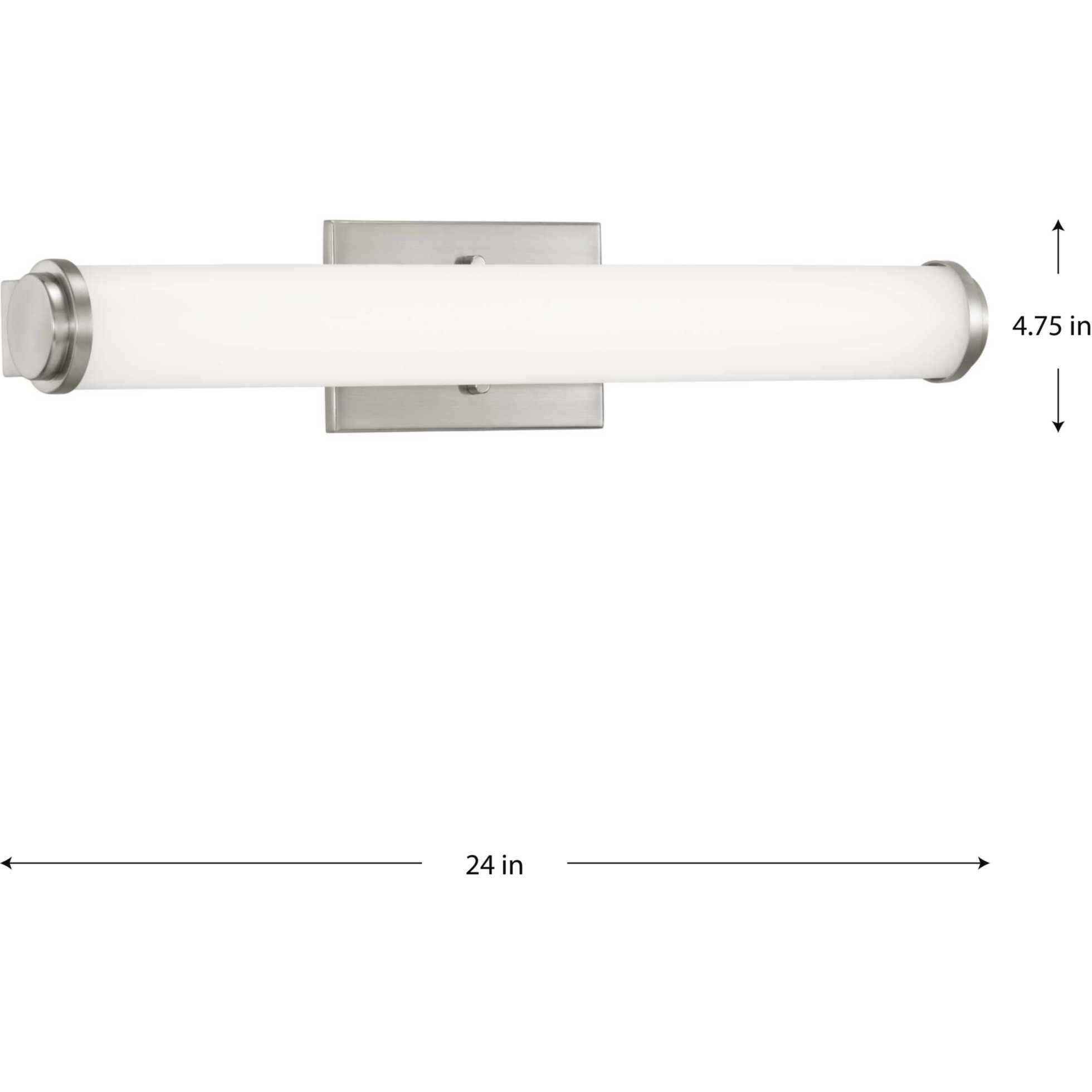 Phase 1.1 LED LED 24 inch Brushed Nickel Linear Bath Bar Wall Light, Progress LED