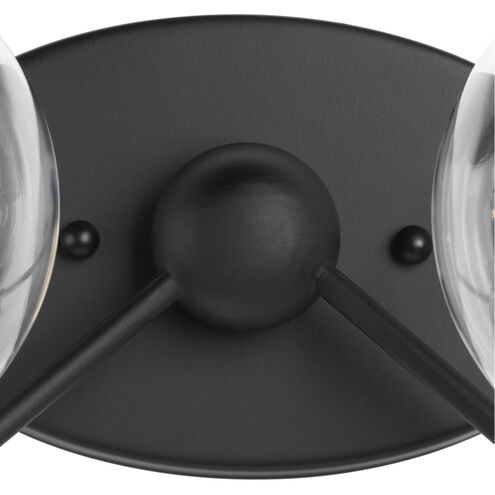 Spatial 2 Light 14 inch Matte Black Bath Vanity Wall Light, Design Series