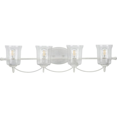 Bowman 4 Light 33.63 inch Cottage White Bath Vanity Wall Light
