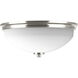 Replay 2 Light 14 inch Brushed Nickel Flush Mount Ceiling Light