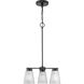 Tanner 3 Light 16.62 inch Matte Black Chandelier Ceiling Light