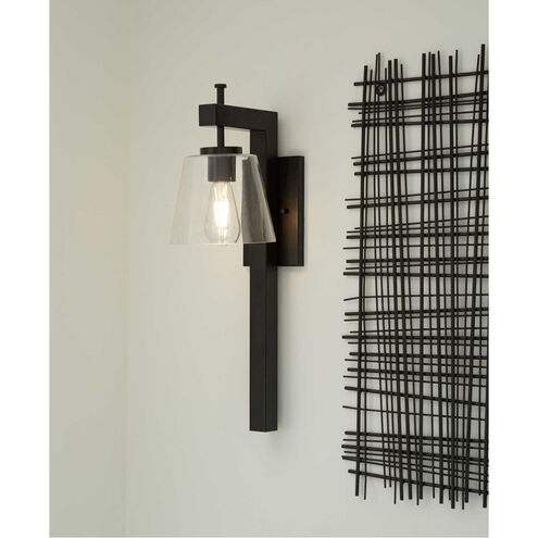 Saffert 1 Light 10 inch Matte Black Wall Bracket Wall Light, Design Series