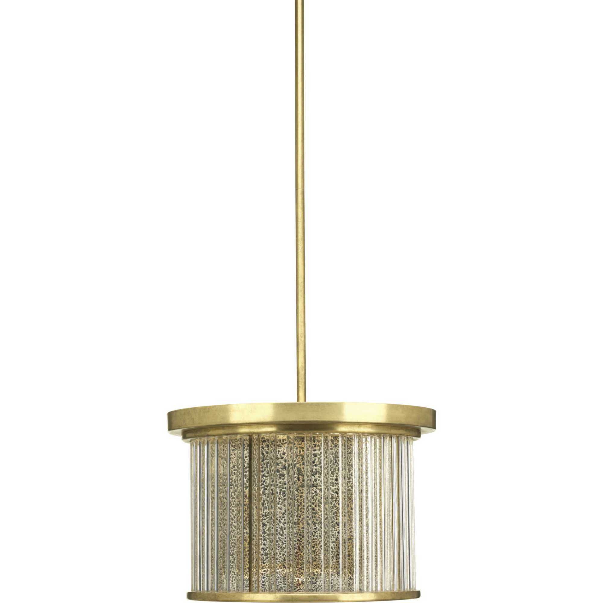 Point Dume™ Sequit Point 3 Light 14 inch Brushed Brass Semi-Flush Convertible Ceiling Light, Design Series