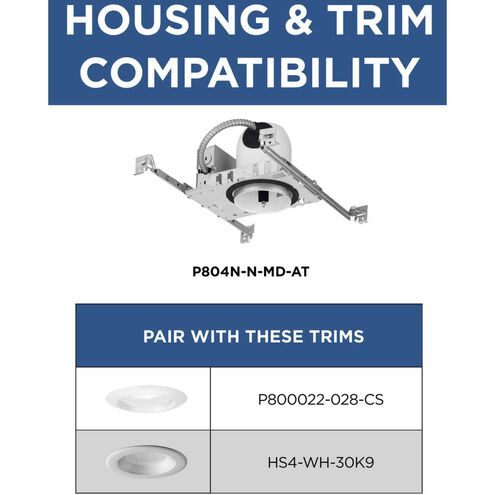 4in Recessed Housing PAR20 Unfinished Recessed Can in Non-IC Rated, New Construction