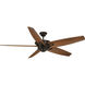 Caleb 68 inch Antique Bronze with Walnut Blades Ceiling Fan
