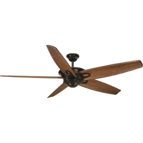 Caleb 68 inch Antique Bronze with Walnut Blades Ceiling Fan