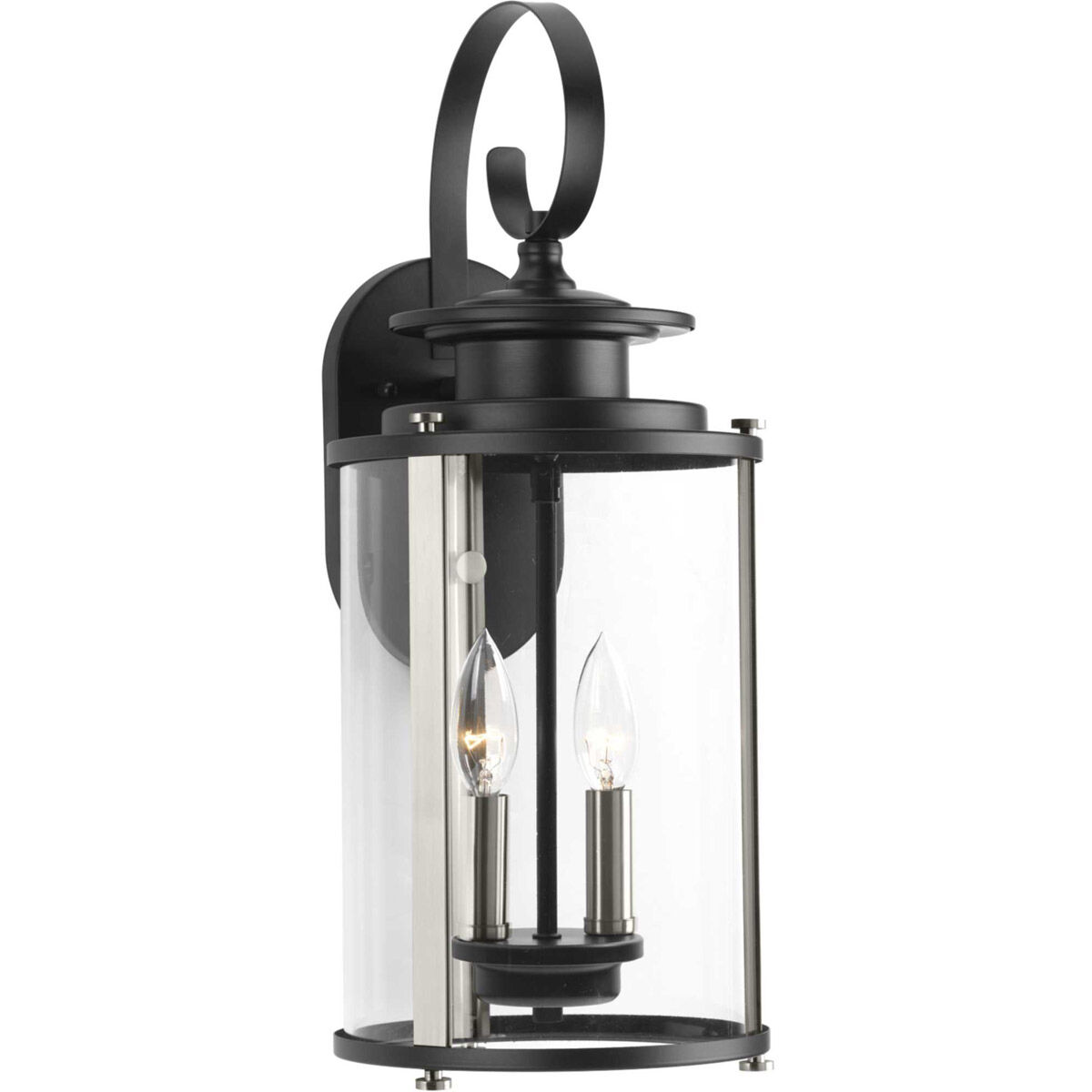 Squire Outdoor Wall Lantern in Black, Medium