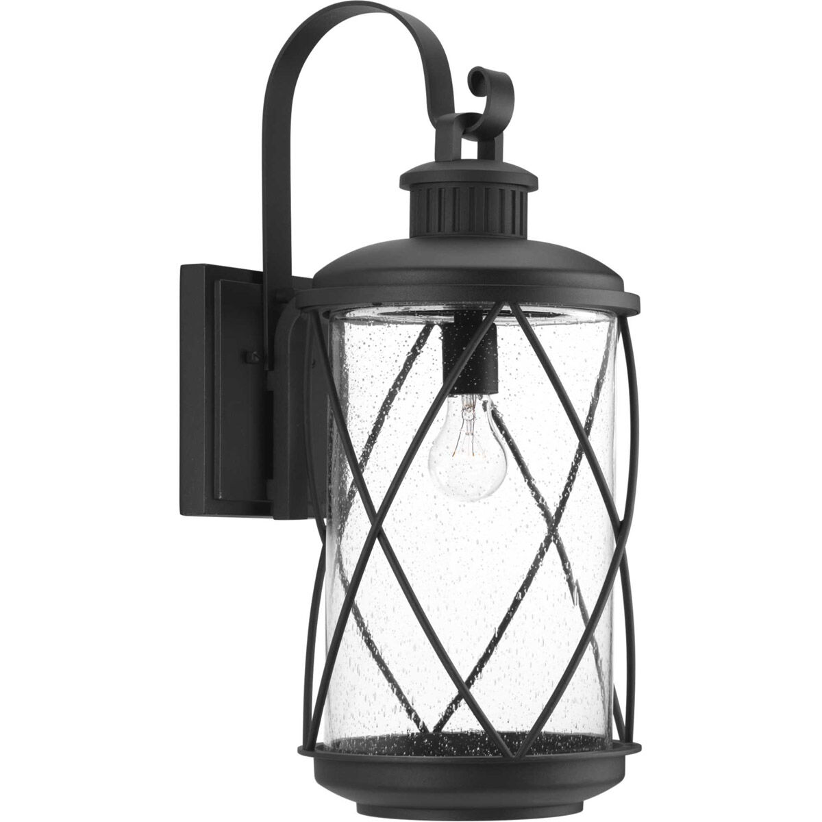 Hollingsworth 1 Light 24 inch Textured Black Outdoor Wall Lantern, Large