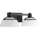 Domain 2 Light 20 inch Matte Black Bath Vanity Wall Light