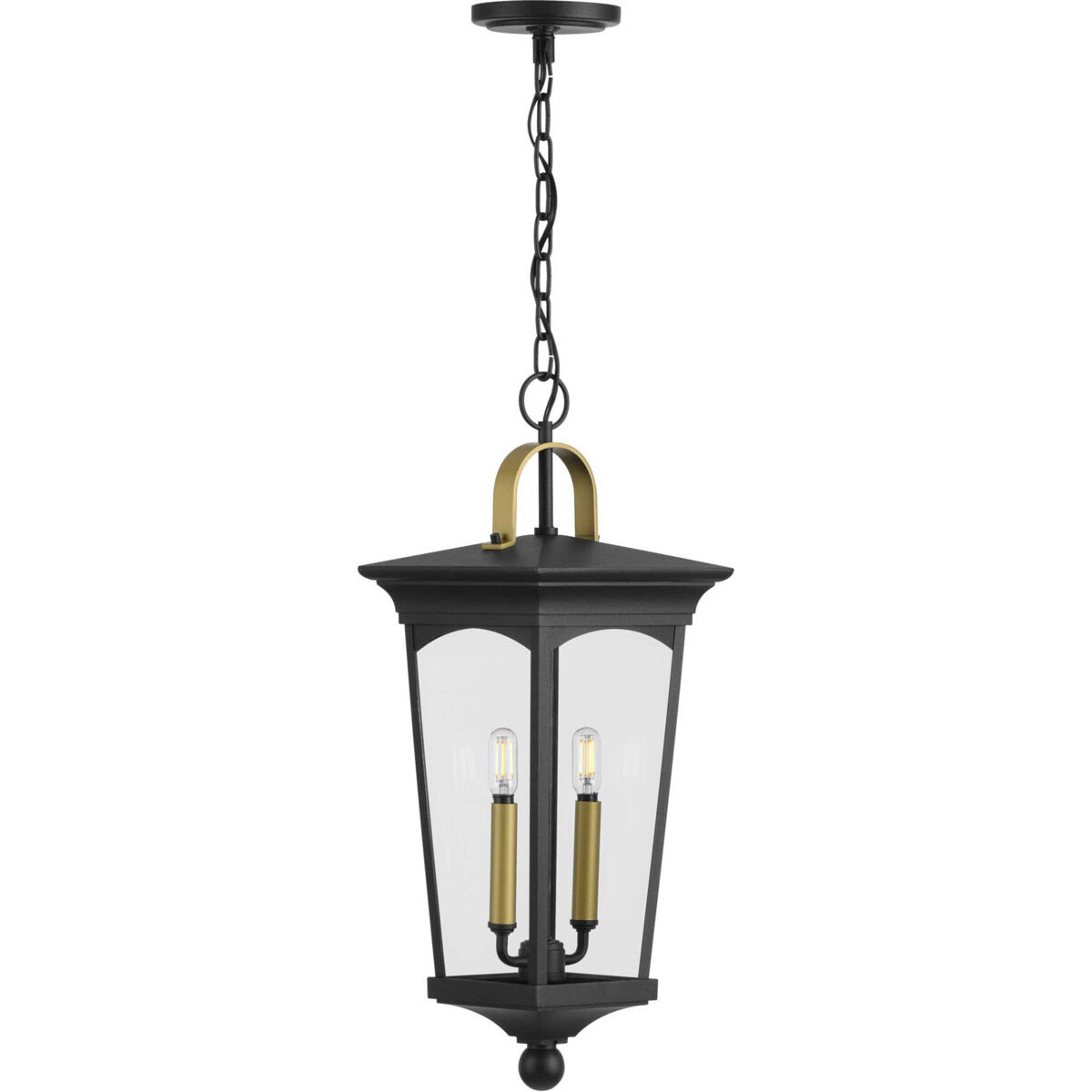 Chatsworth 2 Light 9 inch Textured Black Outdoor Hanging Lantern, Design Series