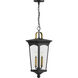 Chatsworth 2 Light 9 inch Textured Black Outdoor Hanging Lantern, Design Series