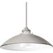 Carbon 1 Light 19.75 inch Polished Nickel Pendant Ceiling Light, Design Series