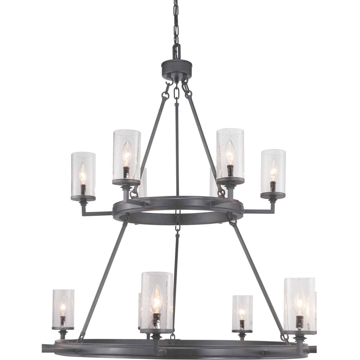 Gresham 15 Light 47 inch Graphite Chandelier Ceiling Light, Design Series