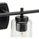 Adley 6 Light 49 inch Matte Black Bath Vanity Wall Light