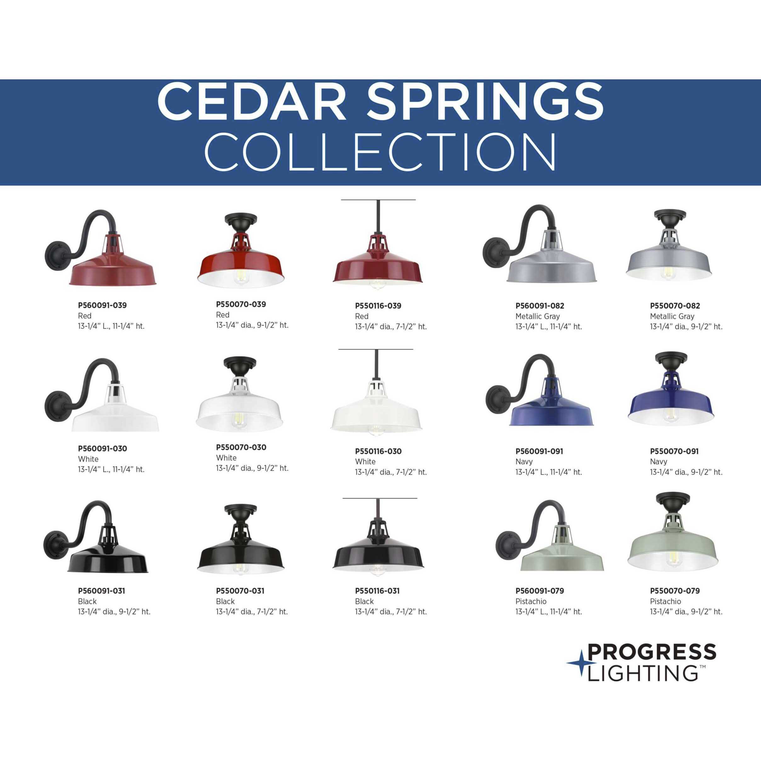 Cedar Springs 1 Light 13 inch Navy Outdoor Semi-Flush Mount