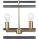 Blakely 4 Light 41 inch Graphite Linear Chandelier Ceiling Light, Design Series