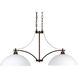 Legend 2 Light 36 inch Antique Bronze Linear Chandelier Ceiling Light