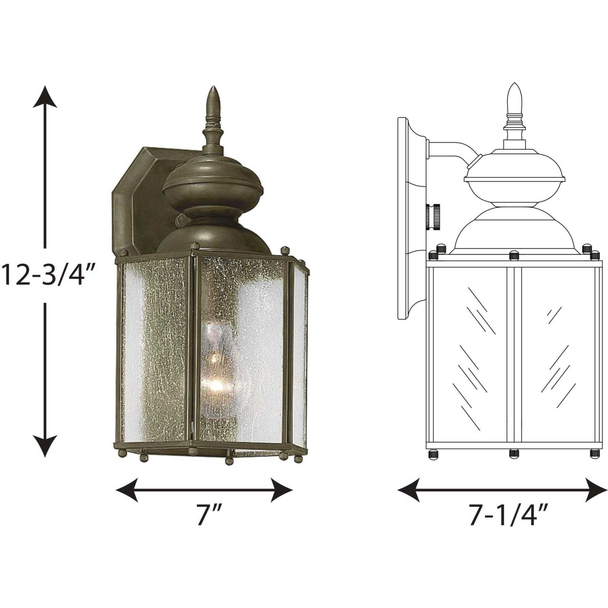 Roman Coach 1 Light 13 inch Antique Bronze Outdoor Wall Lantern, Small