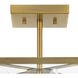 Hillcrest 4 Light 13 inch Vintage Brass Semi-Flush Mount Ceiling Light