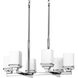 Metric 6 Light 26 inch Polished Chrome Chandelier Ceiling Light, Design Series