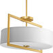 Harmony 3 Light 18 inch Natural Brass Semi-Flush Convertible Ceiling Light