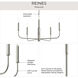 Reines 5 Light 26 inch Brushed Nickel Chandelier Ceiling Light
