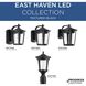 East Haven LED LED 8 inch Textured Black Outdoor Wall Lantern, Small, Progress LED