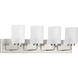 Merry 4 Light 30 inch Brushed Nickel Bath Vanity Light Wall Light