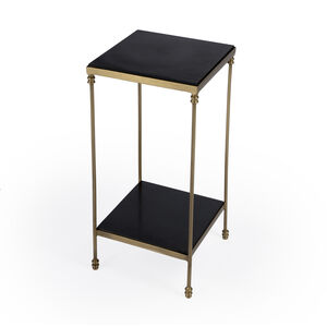 Imogen Iron and Granite Side Table in Black