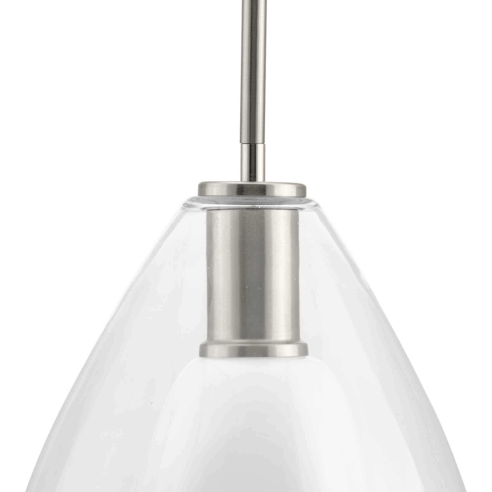 Carillon 1 Light 9.87 inch Brushed Nickel Pendant Ceiling Light