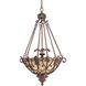 Messina 3 Light 23 inch Aged Mahogany Hall & Foyer Ceiling Light