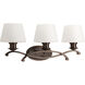Club 3 Light 25 inch Antique Bronze Bath Light Wall Light