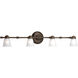 Renovations 4 Light 32 inch Forged Bronze Close-to-Ceiling Ceiling Light